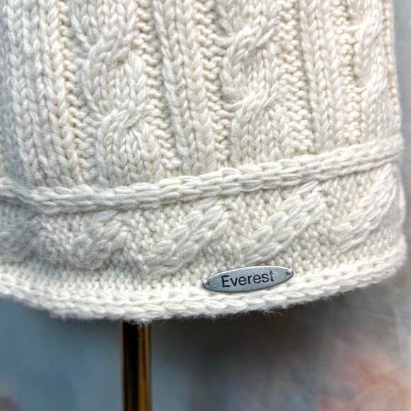 Everest Designs Handmade In Nepal Cream Cable Knit 100% Wool Skirt - Picture 2 of 7